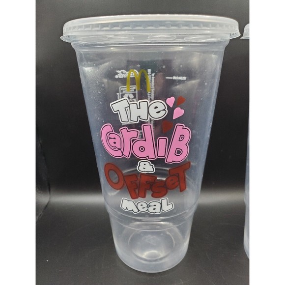 2023 McDonalds CARDI B & OFFSET Collectible Cup Size L With Cover Limited Editon - Picture 1 of 8
